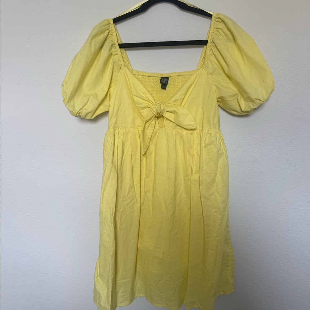 Wild Fable Sunny Yellow Tie-Front Dress